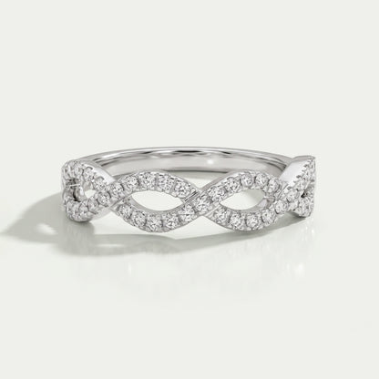 Round Cut Lab Grown Diamond Infinity Band Ring