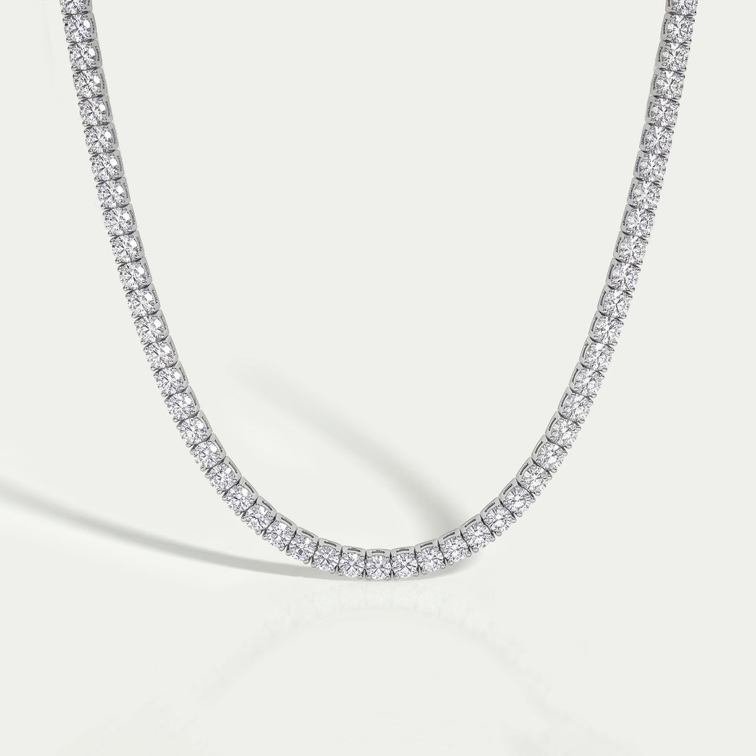 Round Cut Lab Diamond Tennis Necklace - 4.50 MM Necklaces