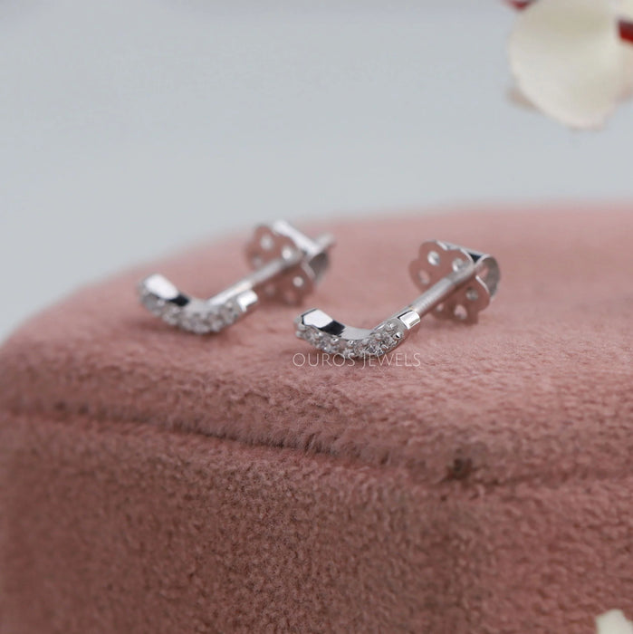 Round Curved Bar Minimalist Earrings Earring