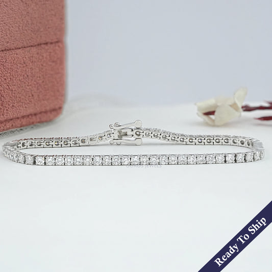 Round Cut Lab Diamond Tennis Bracelet Bracelet