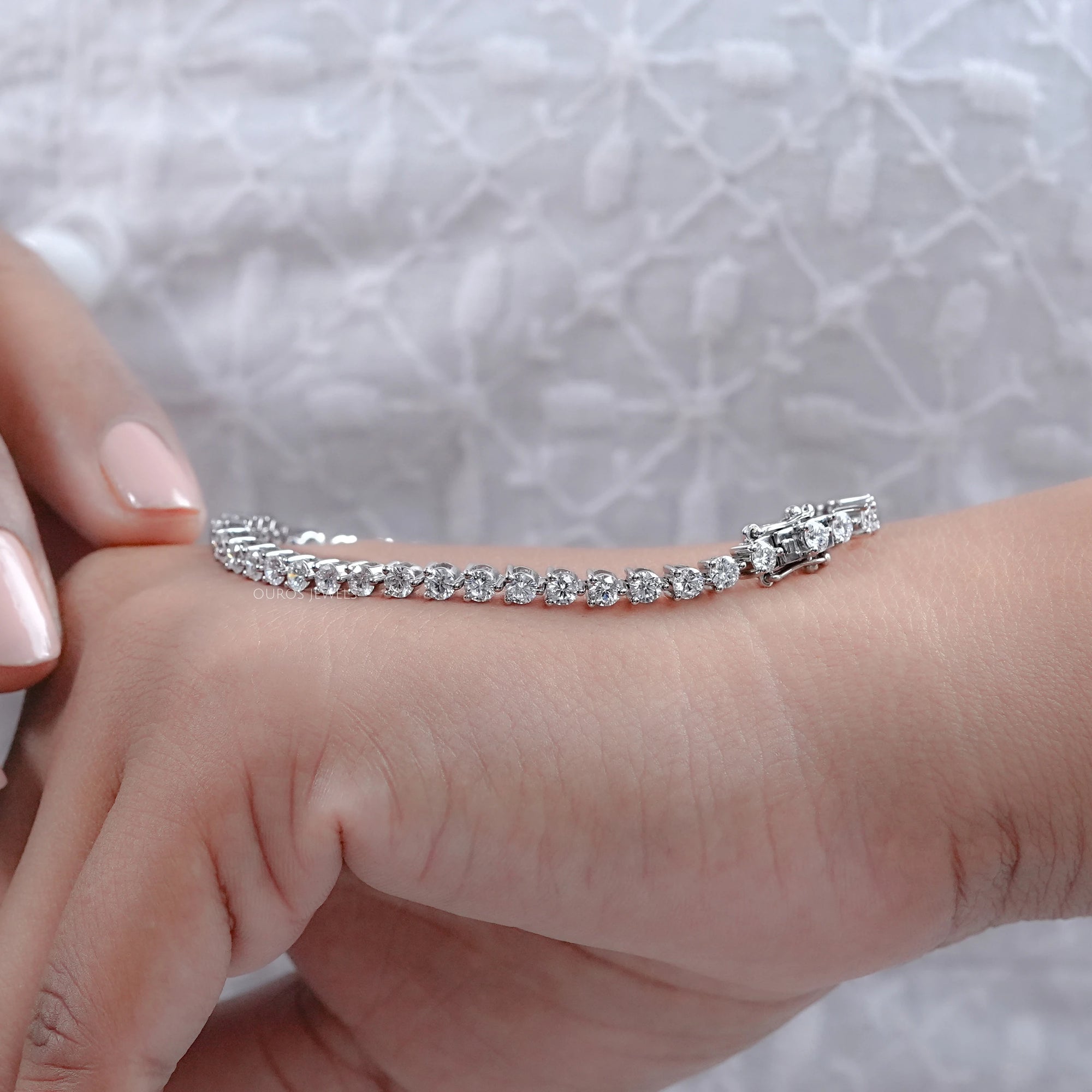Brilliant Round Lab Diamond Tennis Bracelet Bracelet