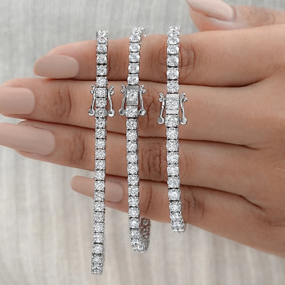 Round Diamond Tennis Bracelet in 5.00 | 6.00 | 7.00 TCW