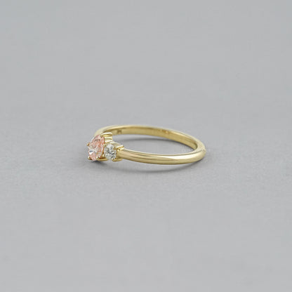 Pink Pear Lab Diamond Toi Et Moi Engagement Ring Ring