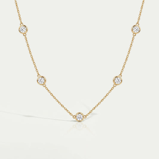 Round Lab Diamond By Yard Necklace Necklaces