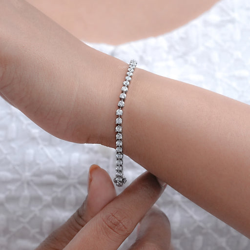 Brilliant Round Lab Diamond Tennis Bracelet Bracelet