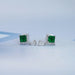 Green Princess Gemstone And Lab Diamond Drop Earrings