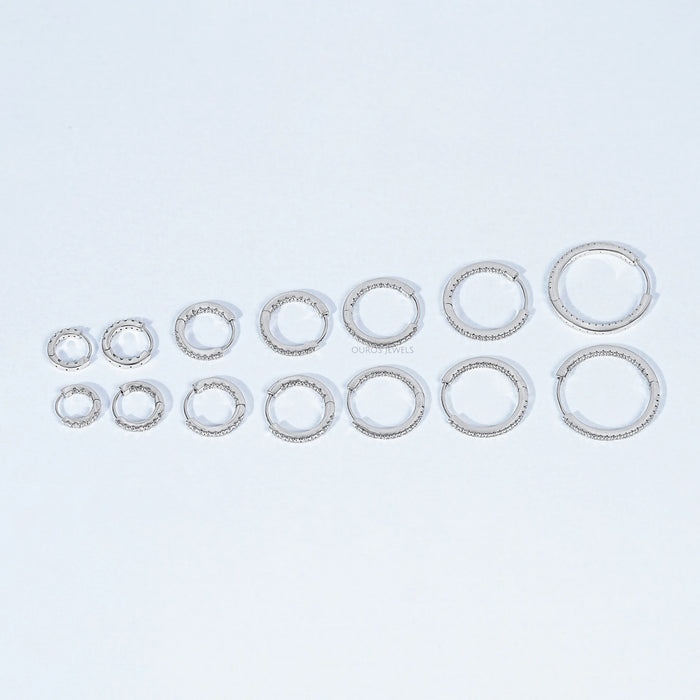Lab Grown Round Diamond Hoop Earrings Earring
