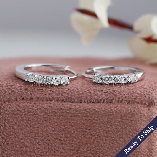 Round Lab Grown Diamond Hoop Earring Earrings