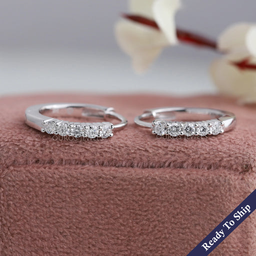 Round Lab Grown Diamond Hoop Earring Earrings