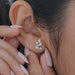 Marquise And Round Lab Diamond Leaf Earrings Earrings