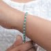 Green Round Gemstone And Lab Diamond Tennis Bracelet
