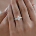 Marquise and Round Diamond Five Stone Engagement Ring Rings