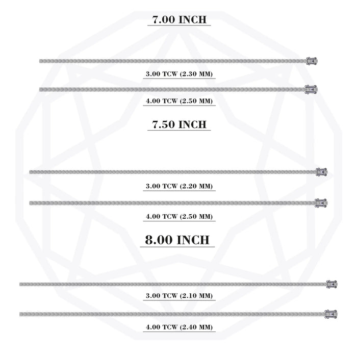 Round Cut Lab Grown Diamond Tennis Bracelet - 3.00 | 4.00 TCW Bracelet