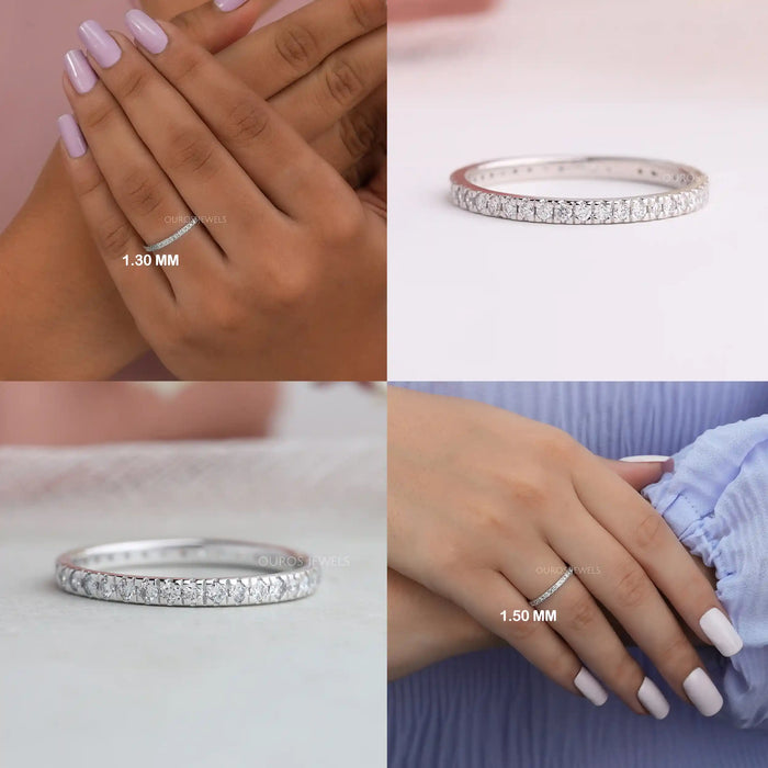 [Collage of Round Cut Diamond Eternity Ring]-[Ouros Jewels]