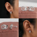 [Collage of Round Open Circle Stud Earrings for Women]-[Ouros Jewels]