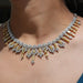 [On Neck Yellow Lab Diamond Bridal Necklace]-[Ouros Jewels]