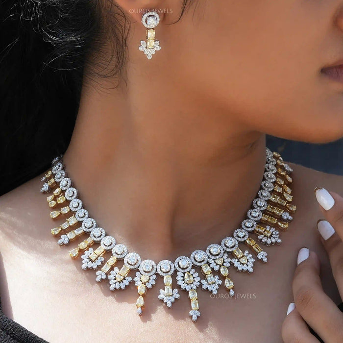 Material Good | Small Multi-Shape Diamond Necklace | Delicate diamond  necklace, Small diamond necklace, Diamond necklace designs