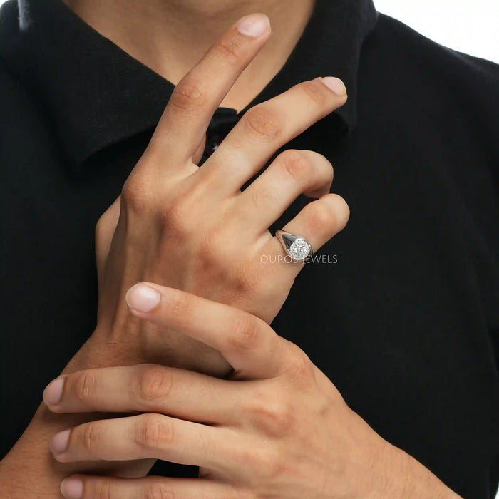 Mens 3 carat solitaire diamond ring deals