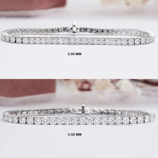 [Round Cut Lab Grown Diamond Bracelet]-[Ouros Jewels]