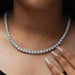 [On Neck Round Cut Diamond Necklace]-[Ouros Jewels]