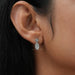 [A Women wearing Teardrop Round Cut Drop Earrings]-[Ourso Jewels]