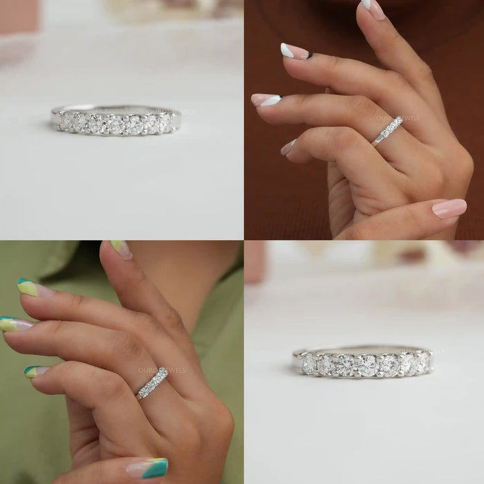 [Collage of Round Lab Diamond Eternity Band for Her]-[Ouros Jewels]