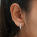 Round Cut Diamond Hoop Earrings Earring