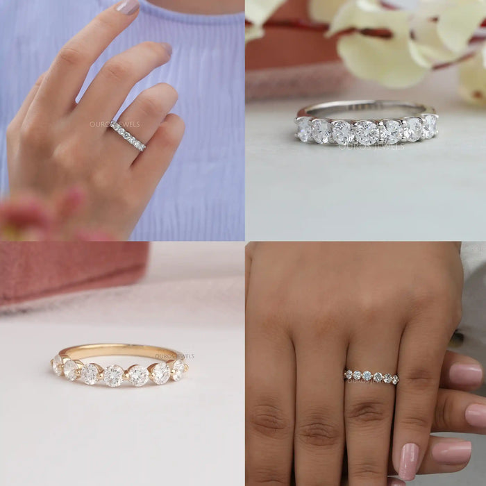 [Collage of Round Seven Stone RIng]-[Ouros Jewels]