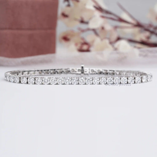 [Round cut Lab Diamond Bracelet]-[Ouros jewels]