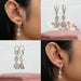 [Collage of Round Cut Lab Diamond Earrings]-[Ouros Jewels]