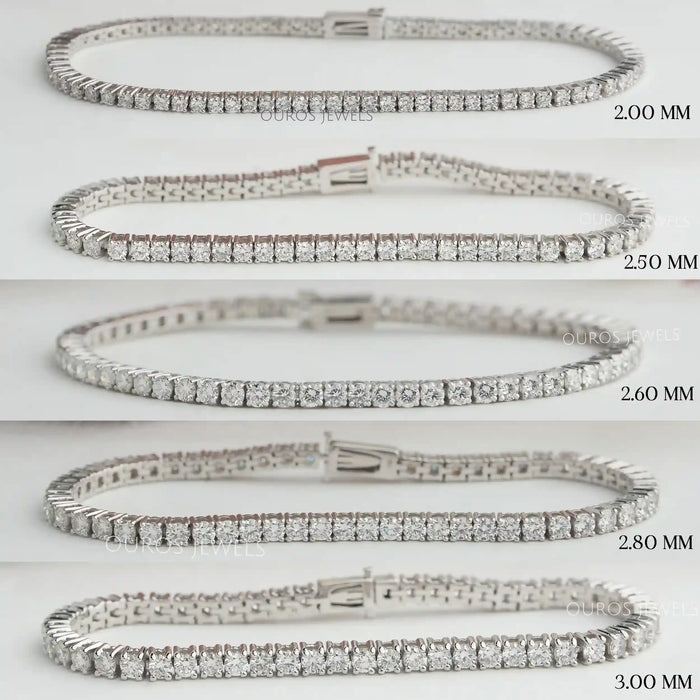 [Size of Lab Diamond Bracelet By MM]-[Ouros Jewels]