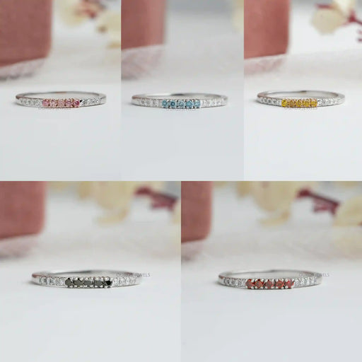 [Collage of Colored Diamond Round Lab Diamond Ring]-[Ouros Jewels]