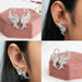 [Collage of Butterfly Cut Lab Diamond Ear Crawler Earrings]-[Ouros Jewels]