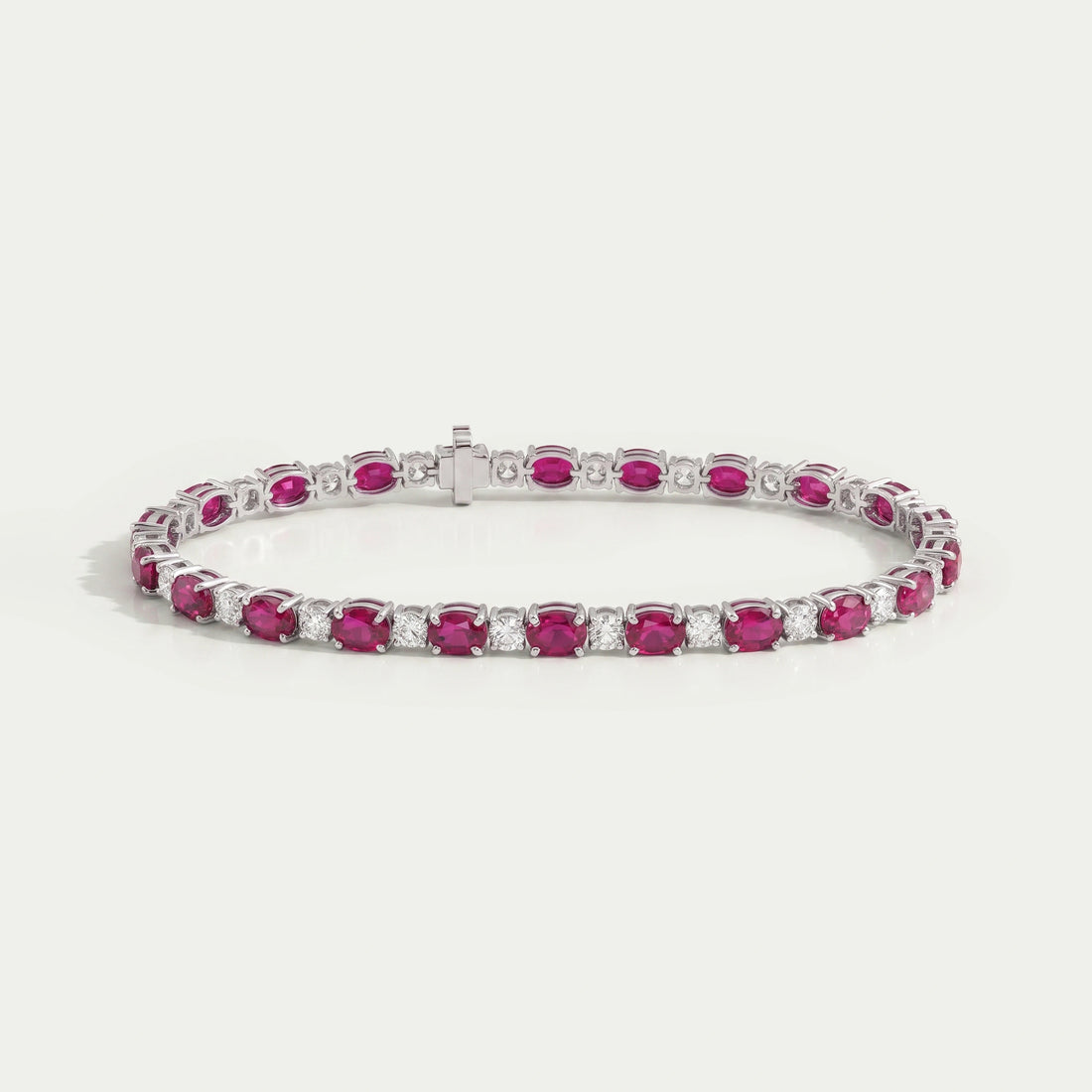 Ruby Oval Gemstone Bracelet
