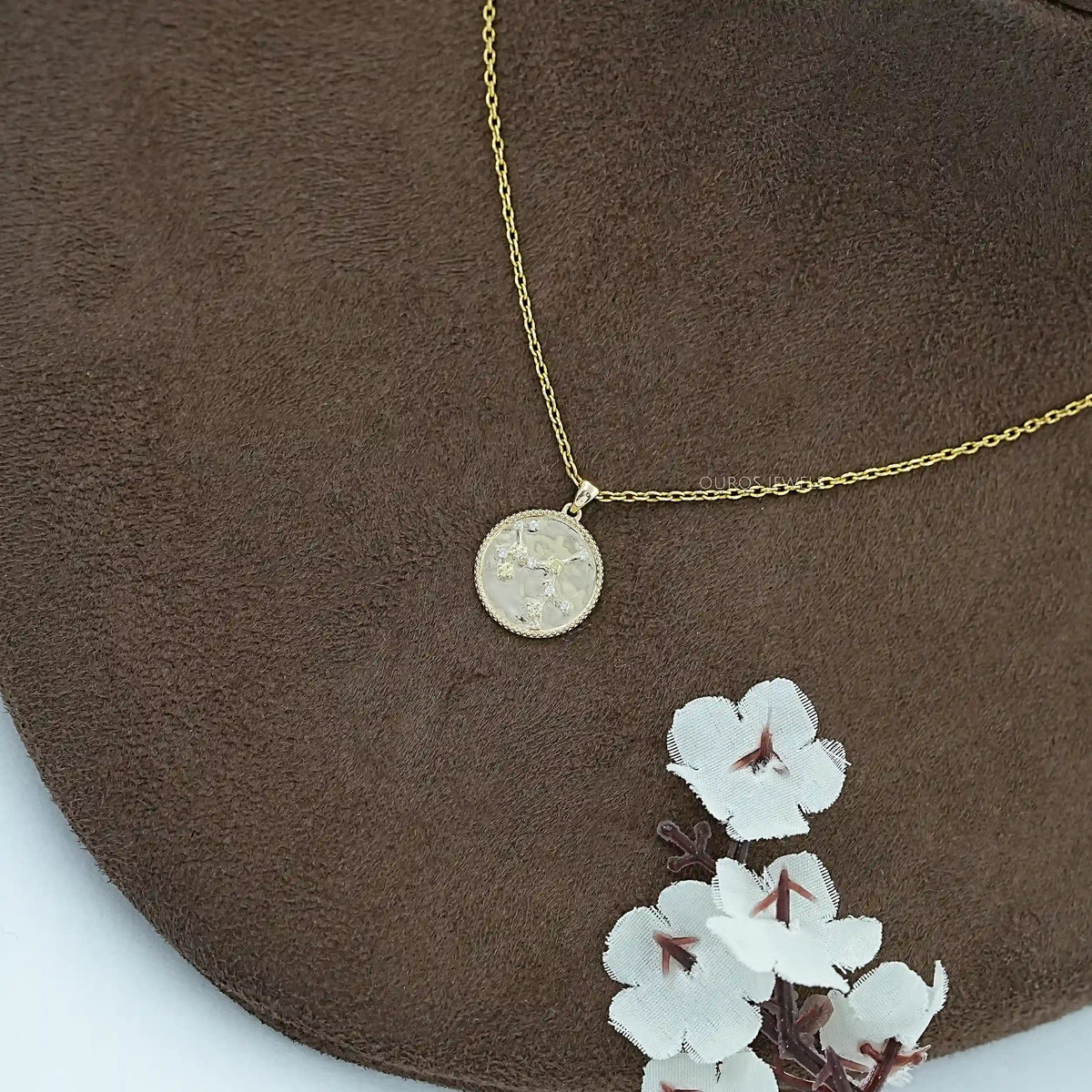 Sagittarius Sign Zodiac Yellow Gemstone Pendant