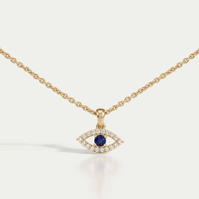 Ouros Jewels Birth Stone Evil Eye Lab Diamond Pendant