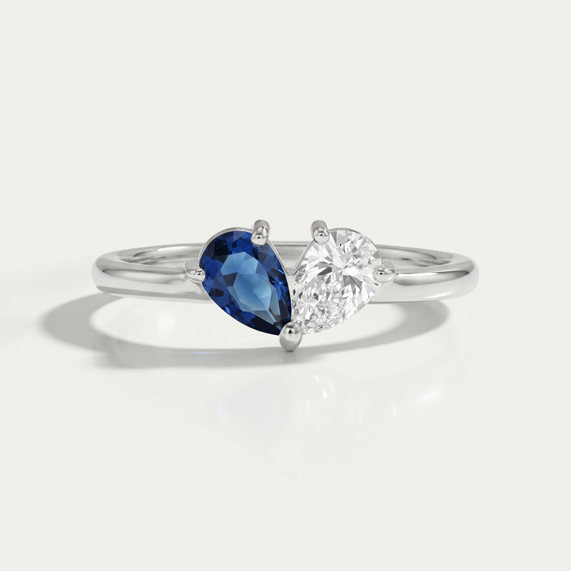 Ouros Jewels Pear Gemstone Toi Moi Engagement Ring