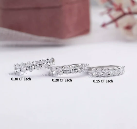 Custom Order For Oval Cut Lab Grown Diamond Seven Stone Wedding Ring
