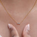 East West Baguette Cut Lab Diamond Pendant Necklaces