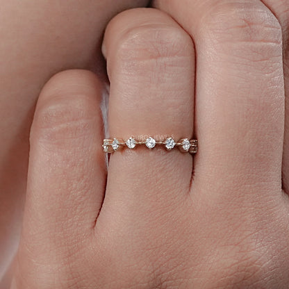 Seven Stone Round Lab Diamond Engagement Ring Rings