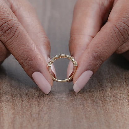 Seven Stone Round Lab Diamond Engagement Ring Rings