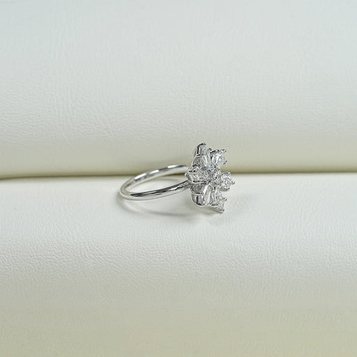 Shield Diamond Floral Anniversary Ring Rings