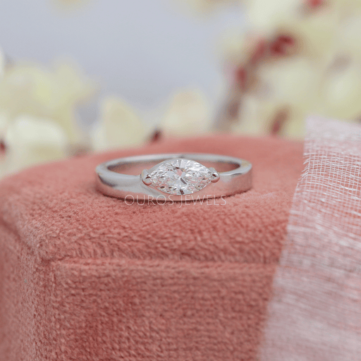[0.50 Carat Marquise Solitaire Engagement Ring]-[Ouros Jewels]