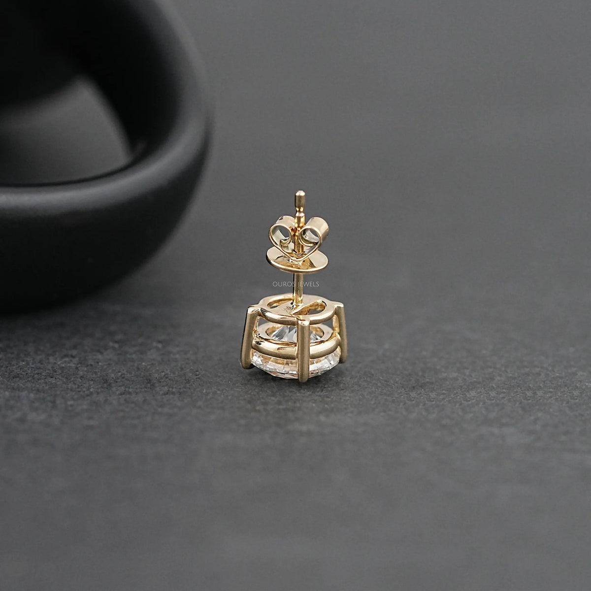 Round Cut Solitaire Stud Earrings For Men Earring