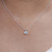 Round Shape Solitaire Lab Gemstone Pendant Necklaces
