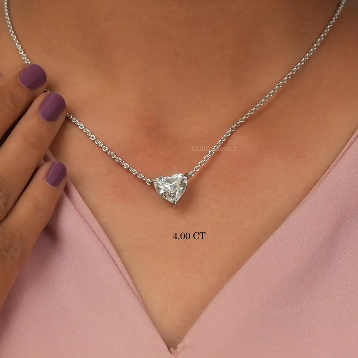 Shy Creation Diamond Heart Necklace 1/3 ct tw Round 14K White Gold  JR55001140 | Jared