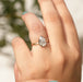 [Pear Cut Lab Created Diamond Engagement Ring]-[Ouros Jewels]