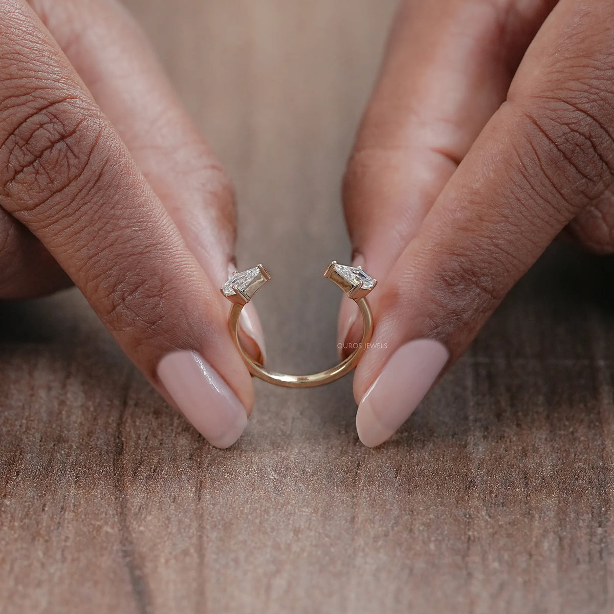 Open Cuff Lab Diamond Dainty Ring Ring
