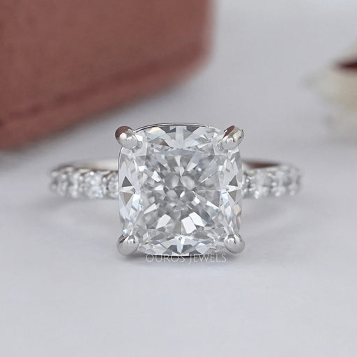Square Cushion Lab Diamond Eternity Engagement Ring Rings