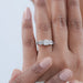 Square Cushion Lab Diamond Five Stone Engagement Ring